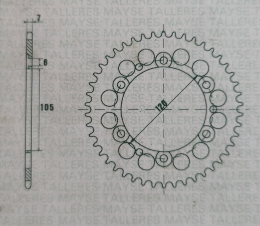 bultaco MERCURIO GT Y METRALLA MK2 44 dientes